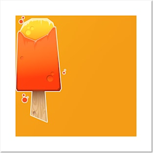 Orange bright ice cream Posters and Art